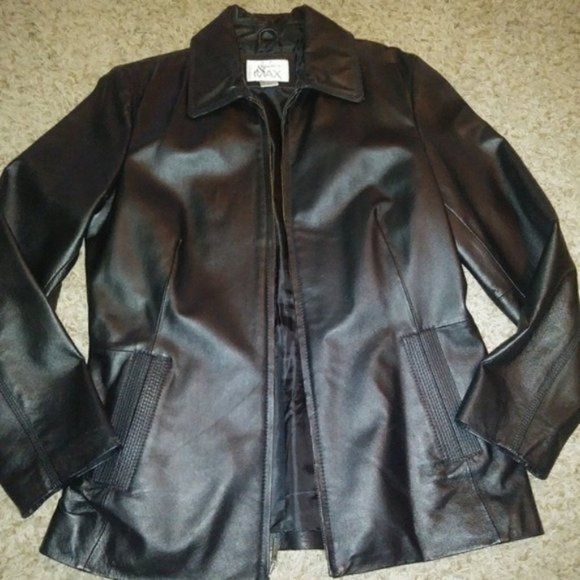 Madison & Max black leather jacket size medium - Picture 4 of 7